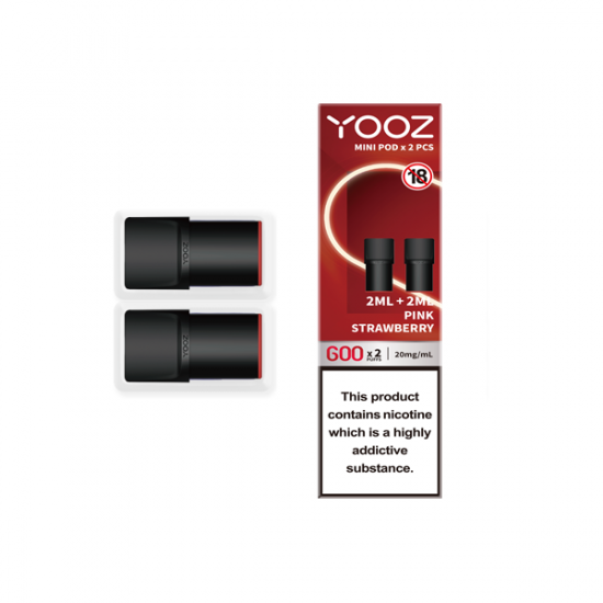 Yooz Mini Replacement Pods 2PCS 2ml (BUY 5 GET 1 FREE) - Flavour: Pink Strawberry