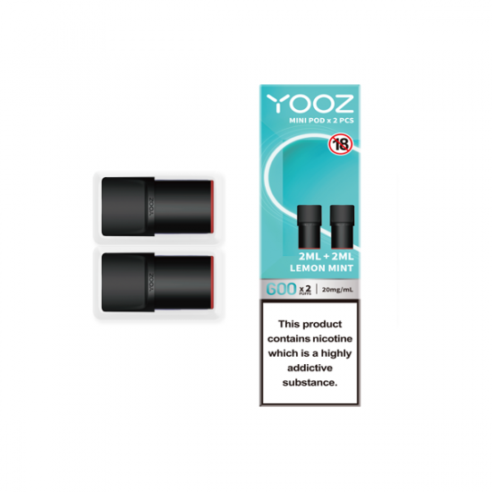 Yooz Mini Replacement Pods 2PCS 2ml (BUY 5 GET 1 FREE) - Flavour: Lemon Mint