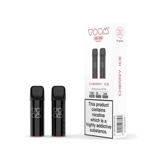 20mg Voom Pod Mod Replacement Mesh Pods 2PCS 1.2Ω 2ml - Flavour: Cherry Ice