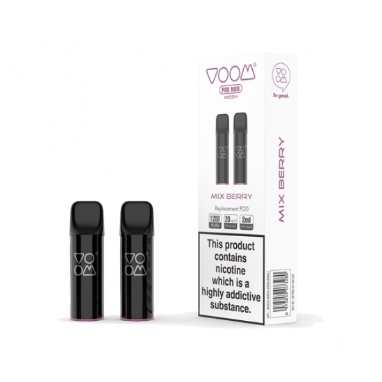 20mg Voom Pod Mod Replacement Mesh Pods 2PCS 1.2Ω 2ml - Flavour: Mix Berry