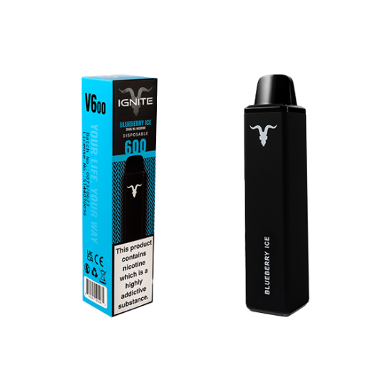 20mg IGNITE V600 Disposable 600 Puff - Flavour: Blueberry Ice