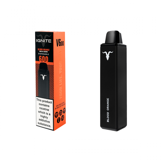 20mg IGNITE V600 Disposable 600 Puff - Flavour: Blood Orange