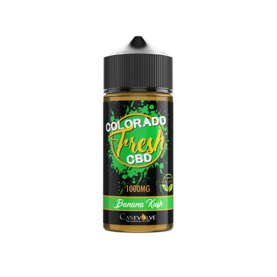 Colorado Fresh 1000mg CBD Vaping Liquid 100ml (50PG/50VG) - Flavour: Banana Kush