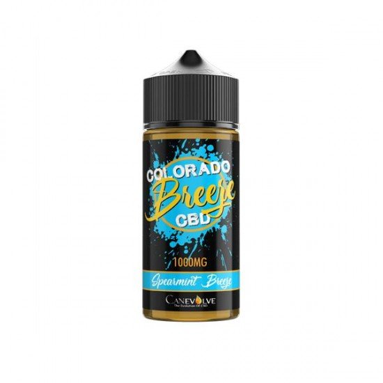 Colorado Breeze 1000mg CBD Vaping Liquid 100ml (50PG/50VG) - Flavour: Spearmint Breeze