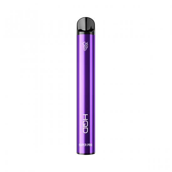 20mg HQD Super Pro Disposable Vape Device 600 Puffs - Flavour: Grapey