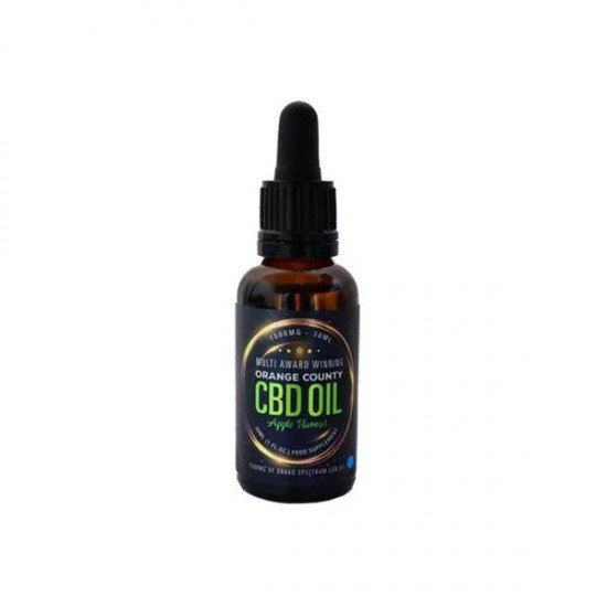 Orange County CBD 500mg Flavoured Tincture Oil 30ml - Flavour: Apple