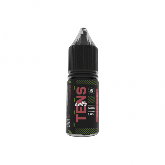 5mg Tens Salts 10ml Nic Salts (50VG/50PG) - (Full Box) Pack Of 10 - Flavour: Rhubarb Crumble