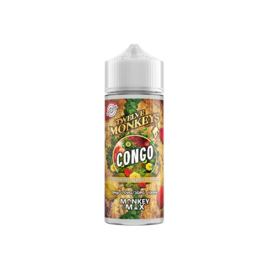 Twelve Monkeys Limited Edition 100ml Shortfill 0mg (65VG/35PG) - Flavour: Congo