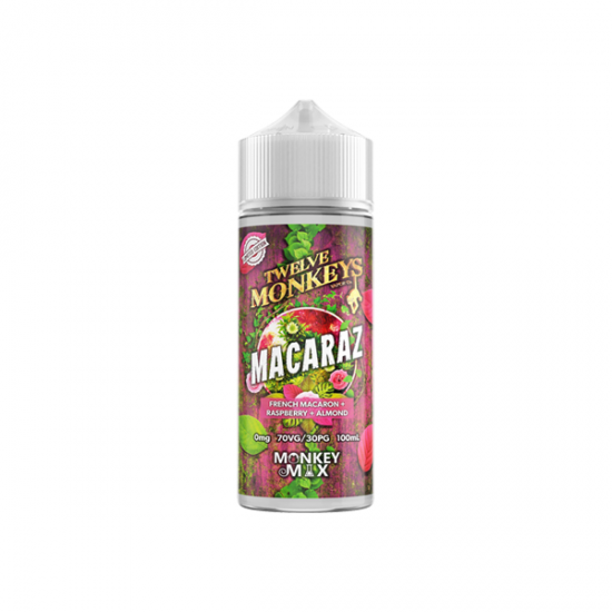 Twelve Monkeys Limited Edition 100ml Shortfill 0mg (65VG/35PG) - Flavour: Macaraz