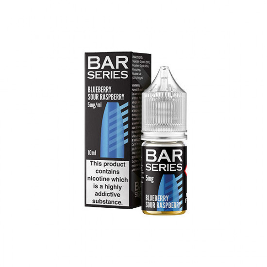 5mg Bar Series Nic Salts 10ml (50VG/50PG) - Flavour: Blueberry Sour Raspberry