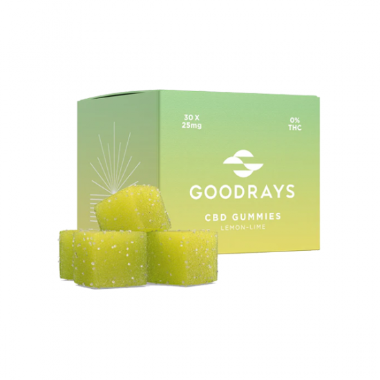 Goodrays 750mg CBD Gummies - 30 Pieces - Flavour: Lemon & Lime