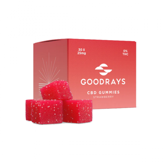 Goodrays 750mg CBD Gummies - 30 Pieces - Flavour: Strawberry