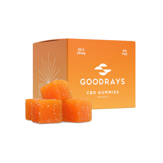 Goodrays 750mg CBD Gummies - 30 Pieces - Flavour: Mango