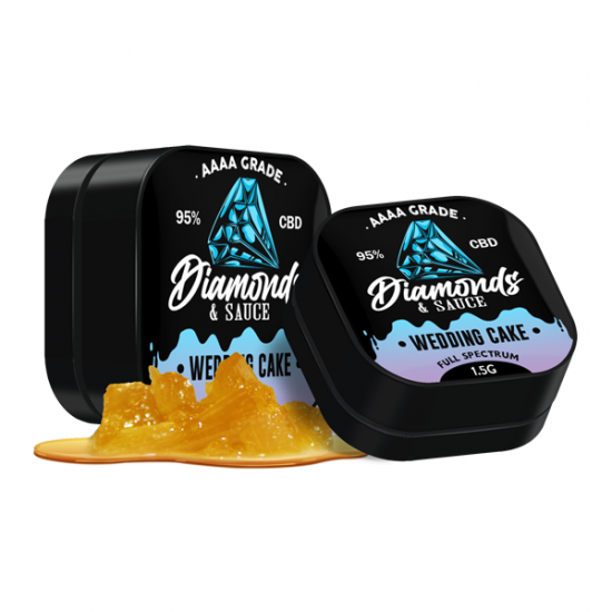 Diamonds & Sauce 95% Full Spectrum CBD Distillate - 1.5g - Terpene Strains: Wedding Cake