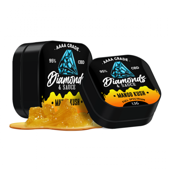 Diamonds & Sauce 95% Full Spectrum CBD Distillate - 1.5g - Terpene Strains: Mango Kush