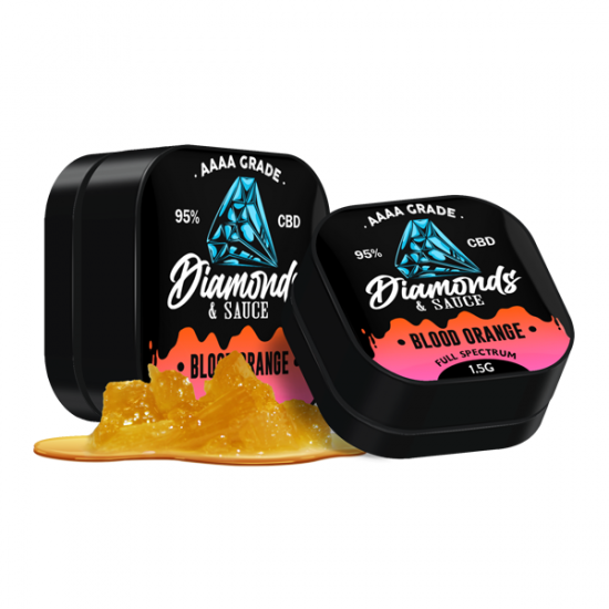 Diamonds & Sauce 95% Full Spectrum CBD Distillate - 1.5g - Terpene Strains: Blood Orange