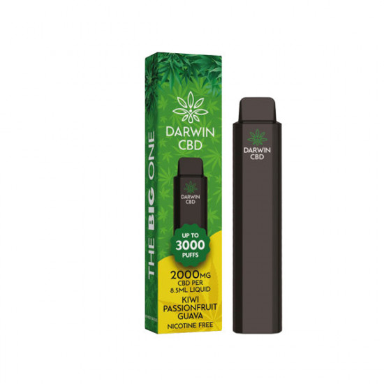 Darwin The Big One 2000mg CBD Disposable Vape Device 3000 Puffs - Flavour: Kiwi Passionfruit Guava