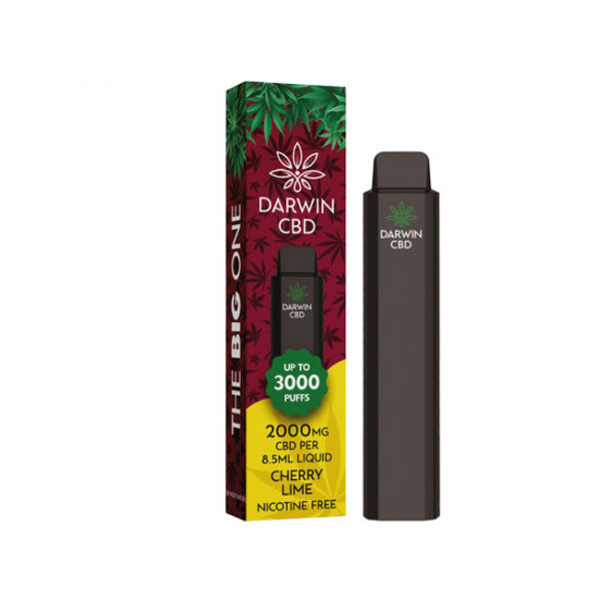 Darwin The Big One 2000mg CBD Disposable Vape Device 3000 Puffs - Flavour: Cherry Lime