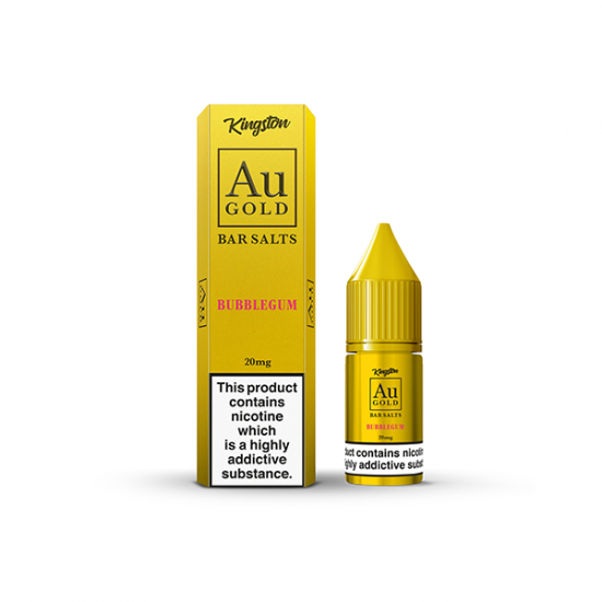 20mg AU Gold By Kingston Nic Salt 10ml (60VG/40PG) - Flavour: Bubblegum