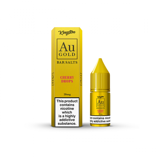 20mg AU Gold By Kingston Nic Salt 10ml (60VG/40PG) - Flavour: Cherry Drops