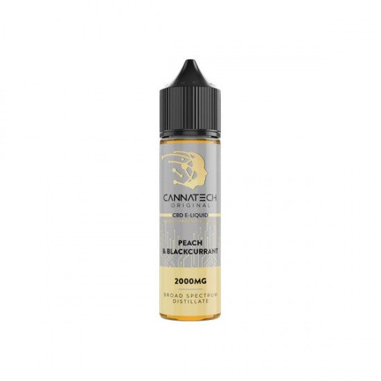 Cannatech 2000mg Broad Spectrum CBD E-liquid 50ml - Flavour: Peach & Blackcurrant