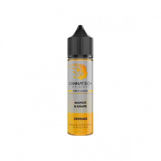 Cannatech 2000mg Broad Spectrum CBD E-liquid 50ml - Flavour: Mango & Grape