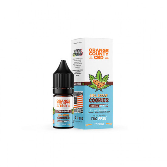 Orange County CBD Cali Range 300mg CBD 10ml E-liquid (60VG/40PG) - Flavour: Girl Scout Cookies