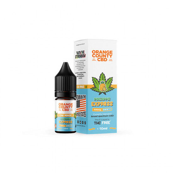 Orange County CBD Cali Range 300mg CBD 10ml E-liquid (60VG/40PG) - Flavour: Pineapple Express