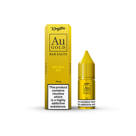 10mg AU Gold By Kingston Nic Salt 10ml (60VG/40PG) - Flavour: Banana Ice