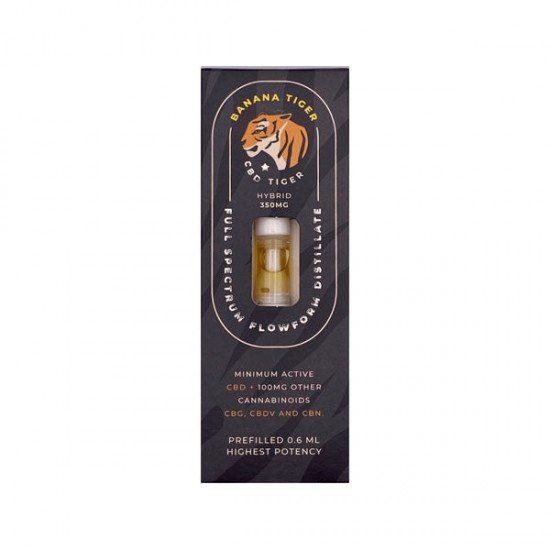 CBD Tiger 350mg Full Spectrum CBD Flowform Vape Cartridge - Flavour: Banana Tiger