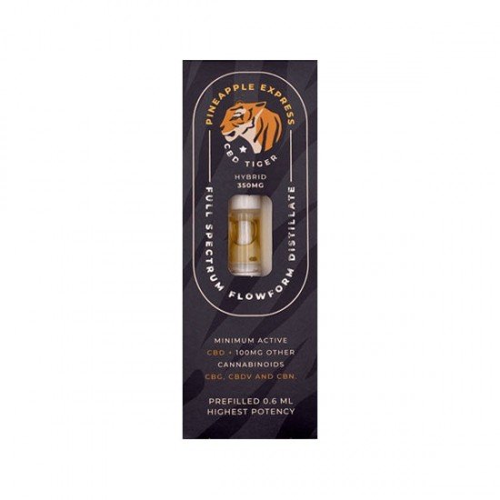 CBD Tiger 350mg Full Spectrum CBD Flowform Vape Cartridge - Flavour: Pineapple Express