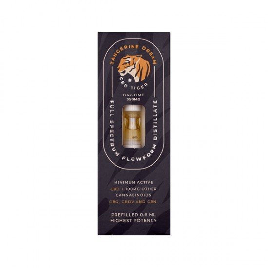 CBD Tiger 350mg Full Spectrum CBD Flowform Vape Cartridge - Flavour: Tangerine Dream