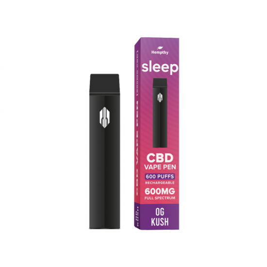 Hempthy 600mg CBD Disposable Vape Pen 600 Puffs - Flavour: OG Kush