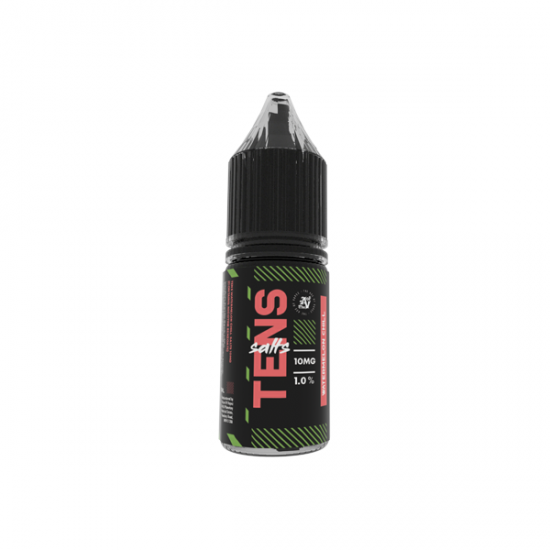 10mg Tens Salts 10ml Nic Salts (50VG/50PG) - (Full Box) Pack Of 10 - Flavour: Watermelon Chill