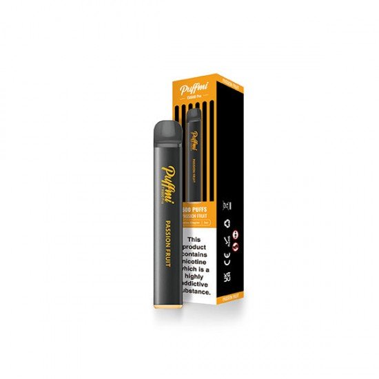 20mg Puffmi TX600 Pro Disposable Vaping Device 600 Puffs - Flavour: Passion Fruit