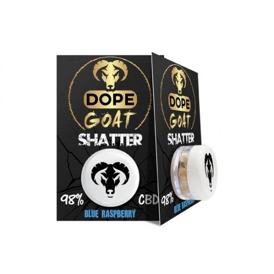 Dope Goat Shatter 98% CBD 1g - Flavour: Blue Raspberry