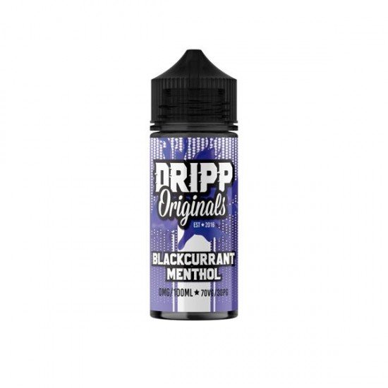 Dripp 0MG 100ml Shortfill (70VG/30PG) - Flavour: Blackcurrant Menthol