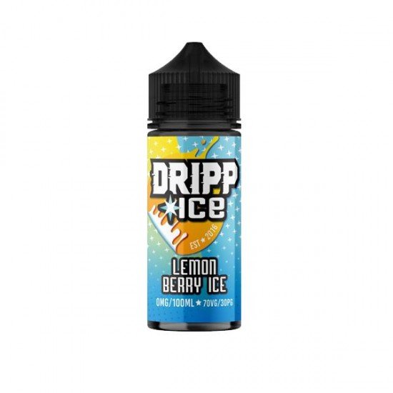 Dripp Ice 0MG 100ml Shortfill (70VG/30PG) - Flavour: Lemon Berry Ice