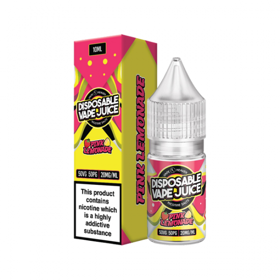 20mg Vape Heaven Disposable Vape Juice 10ml Nic Salts (50VG/50PG) - Flavour: Pink Lemonade