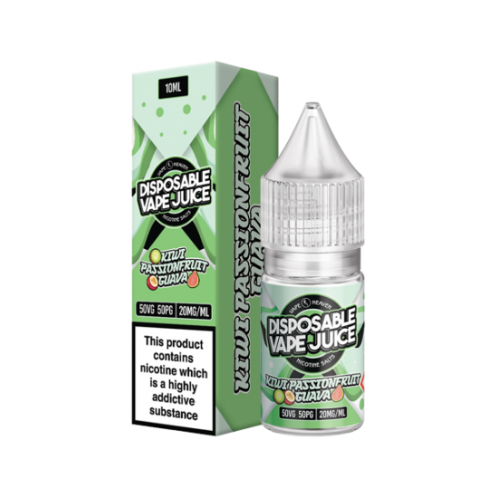 20mg Vape Heaven Disposable Vape Juice 10ml Nic Salts (50VG/50PG) - Flavour: Kiwi Passionfruit Guava