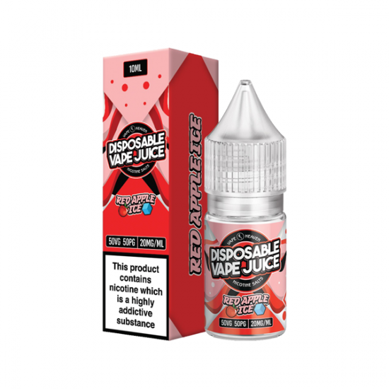 20mg Vape Heaven Disposable Vape Juice 10ml Nic Salts (50VG/50PG) - Flavour: Red Apple Ice