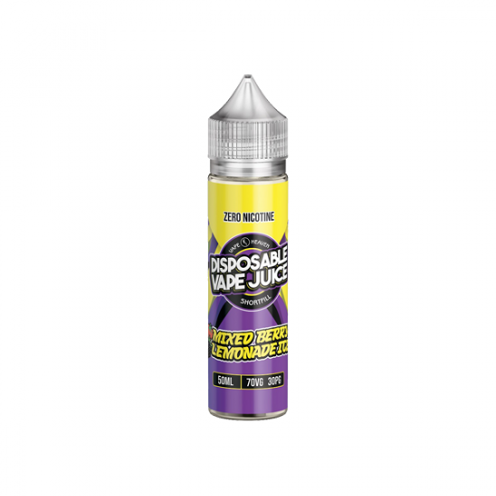 Vape Heaven Disposable Vape Juice 50ml Shortfill 0mg (70VG/30PG) - Flavour: Mixed Berry Lemonade