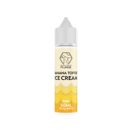 Plunge E-Liquids 50ml Shortfill 0mg (70VG/30PG) - Flavour: Banana Toffee Ice Cream