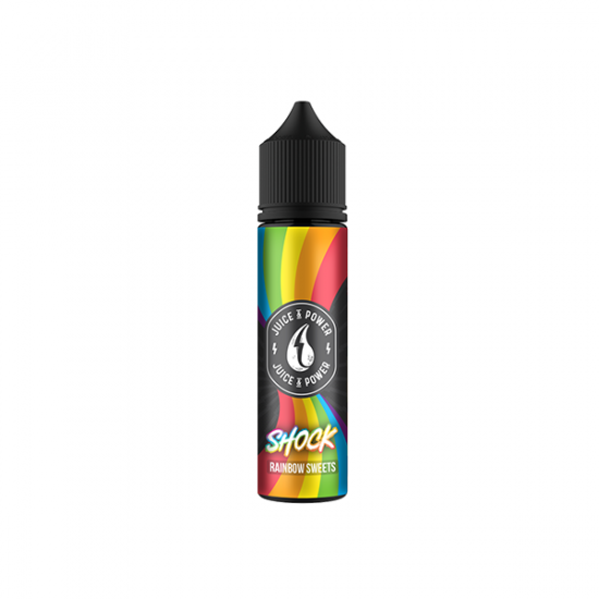 0mg Juice N Power Shortfills 50ml (70VG/30PG) - Flavour: Rainbow Sweets