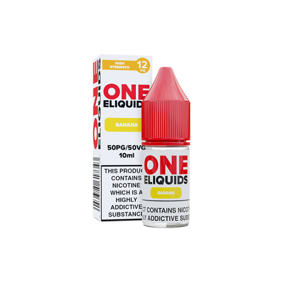 12mg One E-Liquids Flavoured Nicotine E-Liquid 10ml (50VG/50PG) - Flavour: Banana