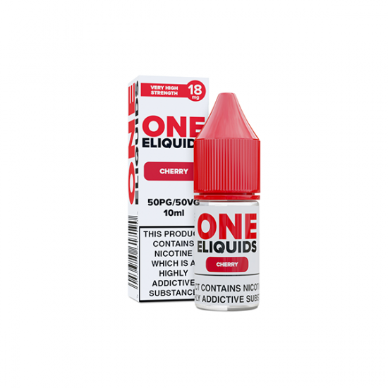 18mg One E-Liquids Flavoured Nicotine E-Liquid 10ml (50VG/50PG) - Flavour: Cherry