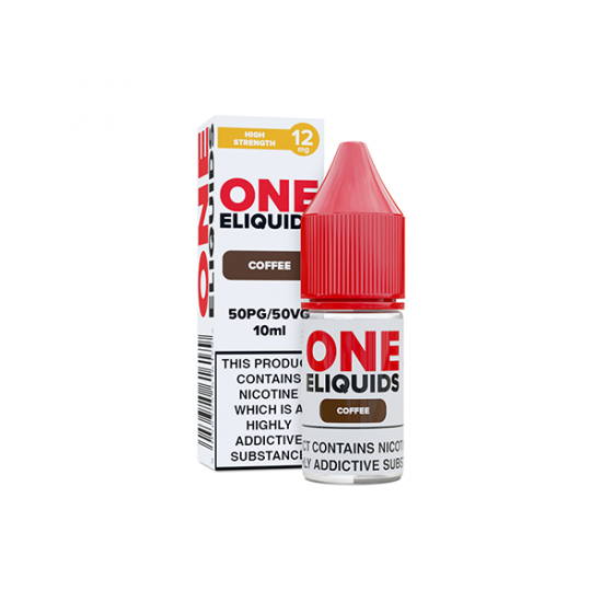 12mg One E-Liquids Flavoured Nicotine E-Liquid 10ml (50VG/50PG) - Flavour: Coffee