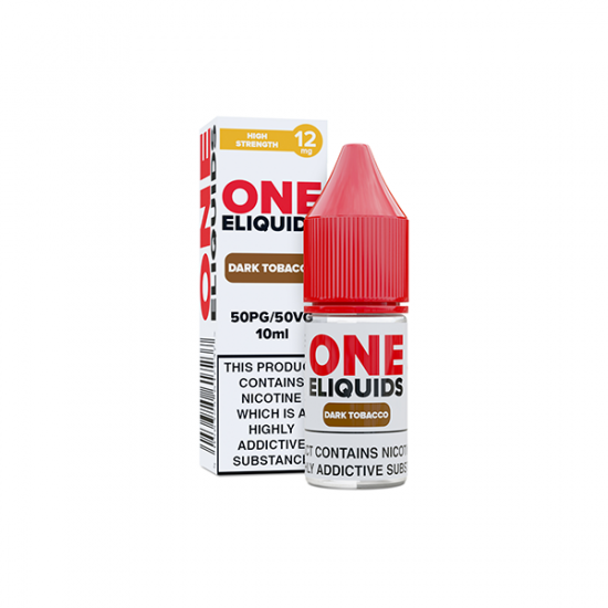 12mg One E-Liquids Flavoured Nicotine E-Liquid 10ml (50VG/50PG) - Flavour: Dark Tobacco