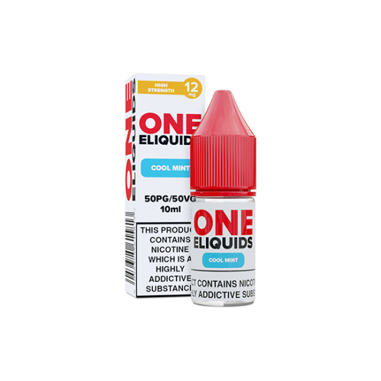 12mg One E-Liquids Flavoured Nicotine E-Liquid 10ml (50VG/50PG) - Flavour: Cool Mint