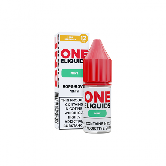 12mg One E-Liquids Flavoured Nicotine E-Liquid 10ml (50VG/50PG) - Flavour: Mint